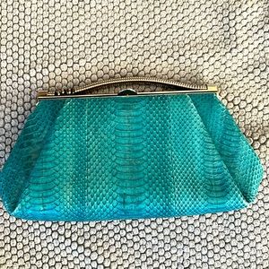 Judith Leiber leather clutch